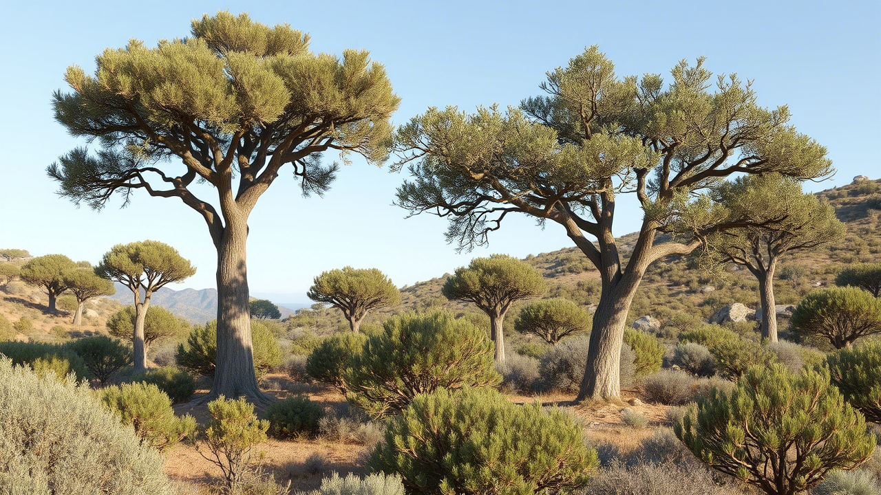 Ореол обитания пробкового дерева