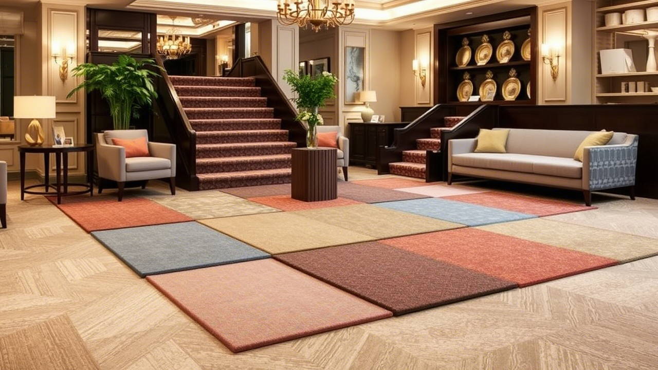 Преимущества ковровой плитки